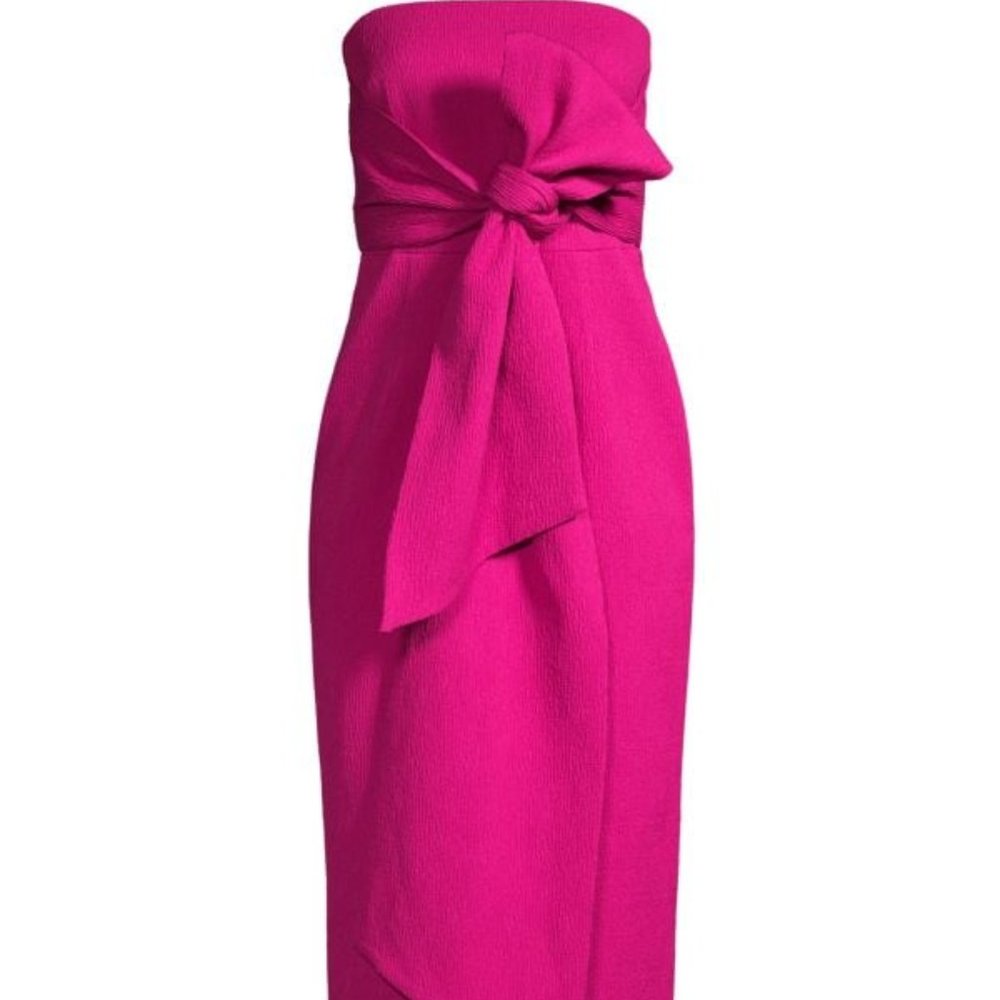 Andie Tie Midi Dress Magenta Midi Dress Size 4/NWT - Picture 2 of 4
